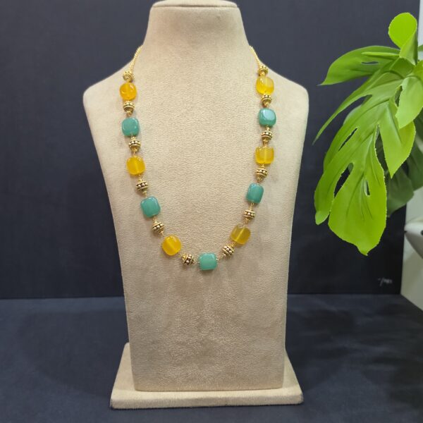 yellow green beads chain