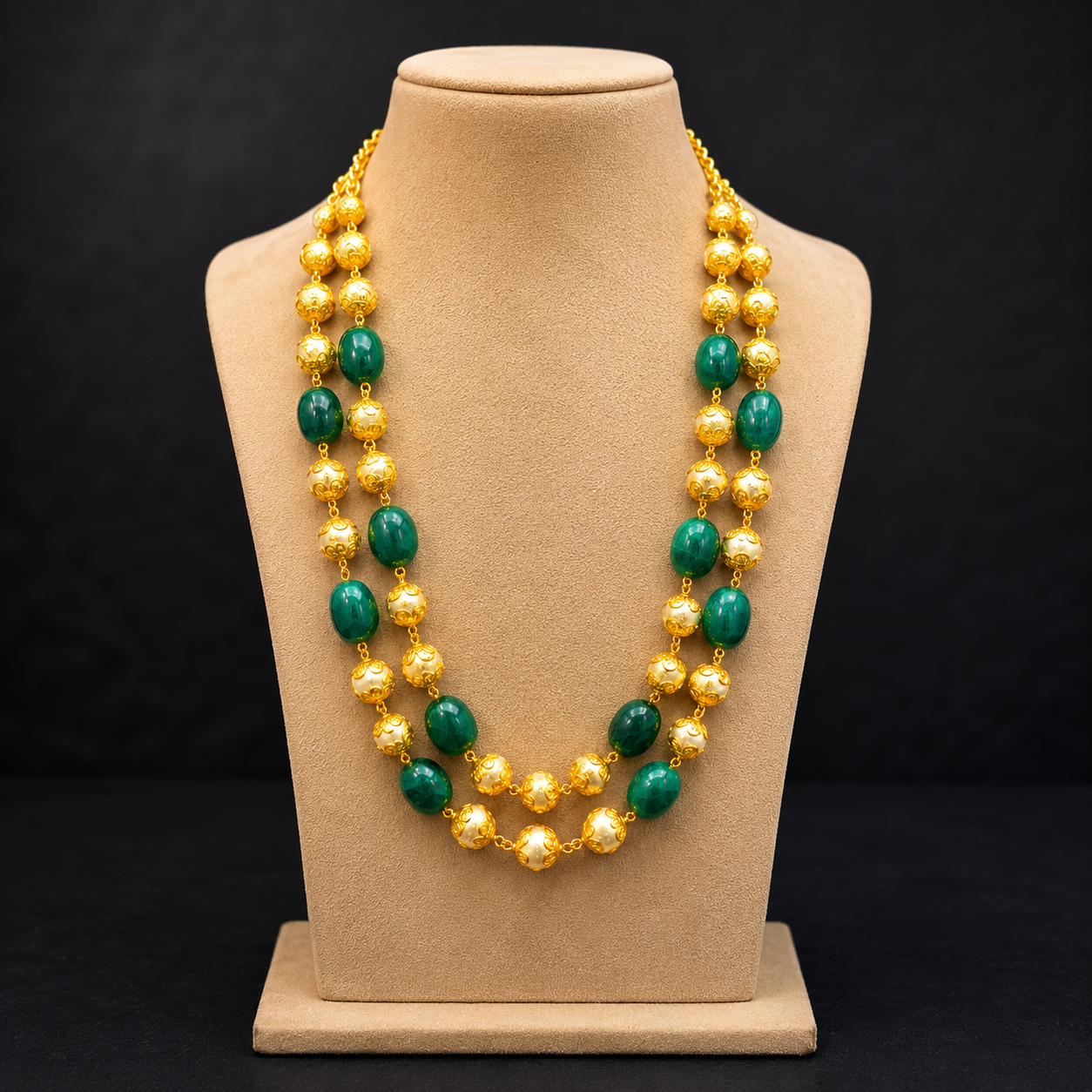 real green beads mala real green beads mala