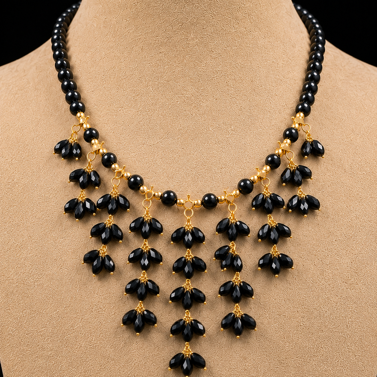 black real cz drops mala black real cz drops mala