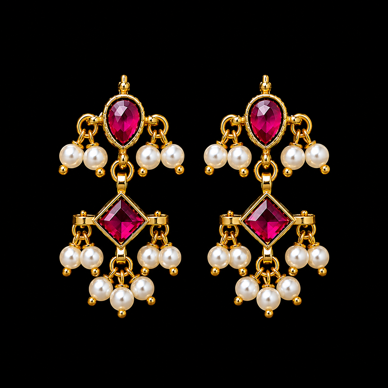 budget real ruby black beads with earrings budget real ruby black beads with earrings