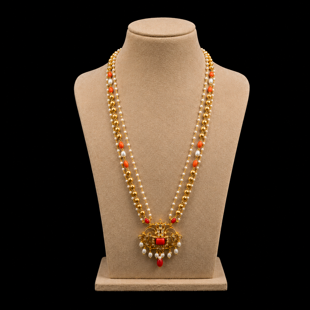 beautiful coral neckset with earrings beautiful coral neckset with earrings