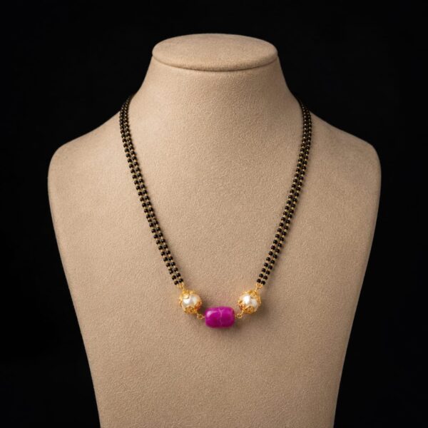 real ruby black beads
